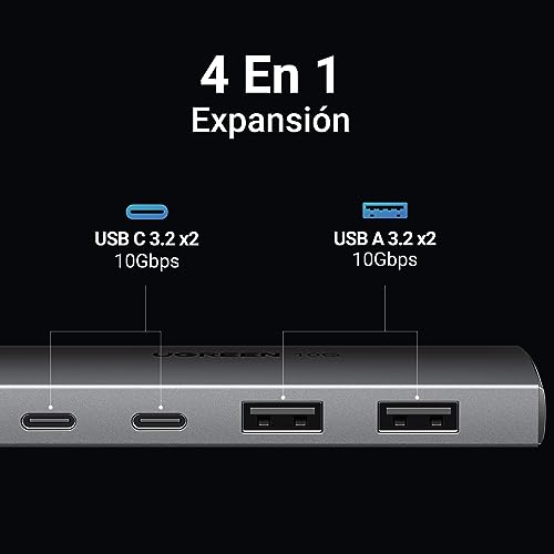  UGREEN 10Gbps Hub USB C |2 Gen 2 Adaptador Ladron Multipuertos Tipo C
| UGREEN 10Gbps Hub USB C |2 Gen 2 Compatibilidad