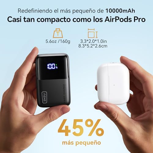  INIU Power Bank Mini para iPhone 16/15/14/13, Certificado ClimatePartner
| INIU Power Bank 45W 10000mAh Carga Rápida pa