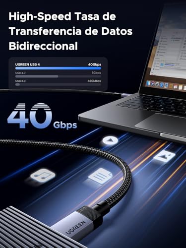  **UGREEN Cable USB Type C 8K@60hz USB4 GEN3 40Gbps**
| **UGREEN Cable USB Type C 240W Carga Rápida PD |1**
| **UGREEN C