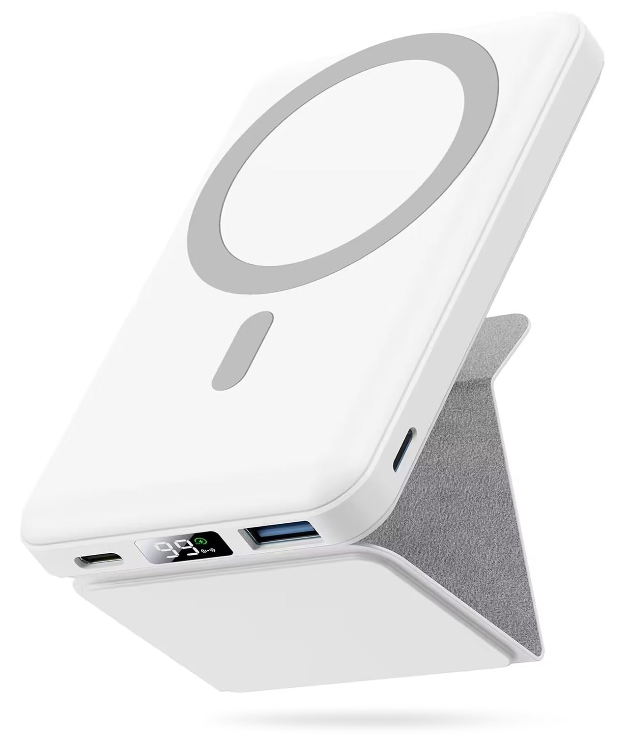 Yiisonger para Magsafe Power Bank Blanco, 10000mAh 2|5W PD Magnético, Carga Rápida Inalámbrica, Batería Portátil para iP