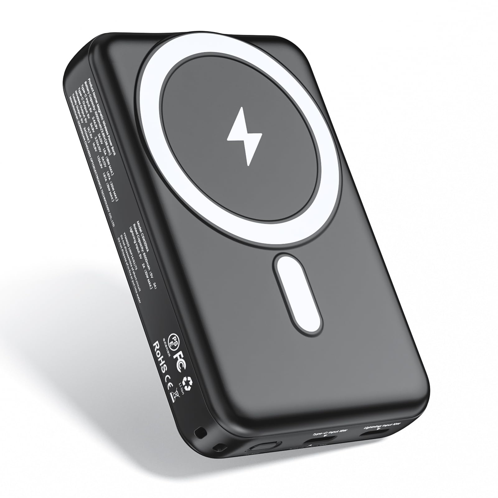  Jonwall Power Bank para MagSafe Negro 20W Carga Rápida Global Recycled Standard
| Jonwall Power Bank MagSafe 10000 mAh 